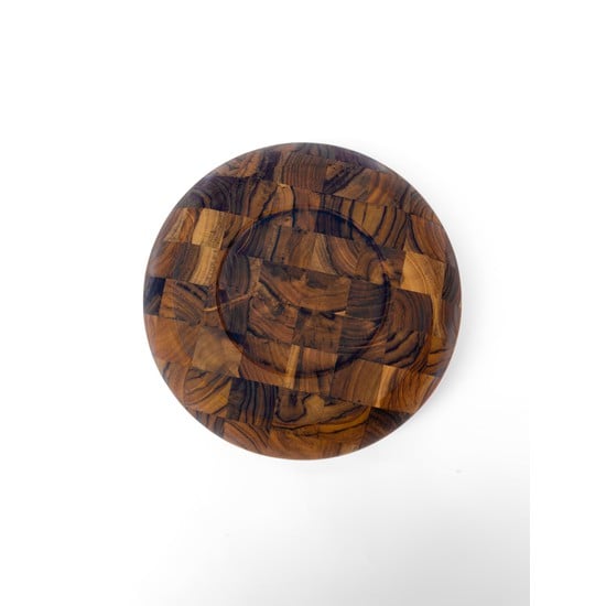 TEAK-1506 Ξύλινη σαλατιέρα Ø35x15 εκ. - TEAK - Image 3